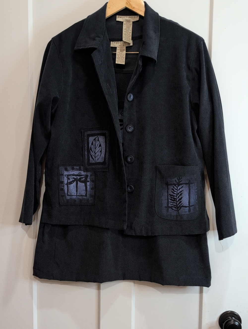 Navy Mini Dress with Button Jacket - Sweet Jesse